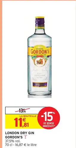 Intermarché Gordon's london dry gin offre