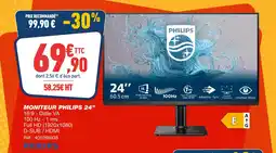 Bureau Vallée Philips moniteur 24 offre