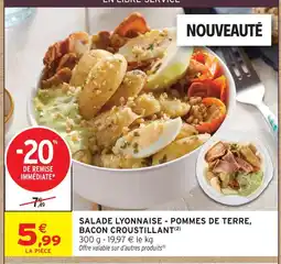 Intermarché Salade lyonnaise - pommes de terre, bacon croustillant offre