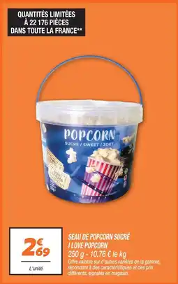 Netto I love popcorn seau de popcorn sucré offre
