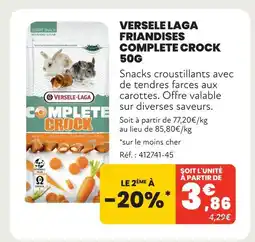 Animalis Versele laga friandises complete crock 50g offre