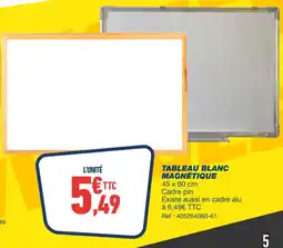 Bureau Vallée Tableau blanc magnétique offre