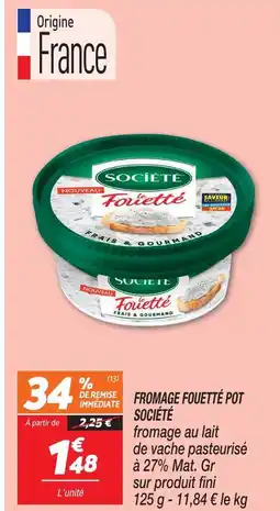 Netto Société fromage fouetté pot offre