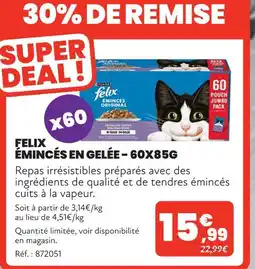 Animalis Felix émincés en gelée - 60x85g offre