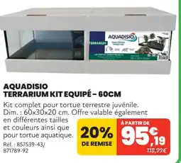 Animalis Aquadisio terrarium kit equipé - 60cm offre