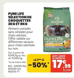 Animalis Pure life sélection de croquettes 2kg et 8kg offre