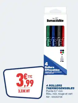 Bureau Vallée Bureau vallée 4 rollers thermosensibles offre