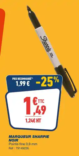 Bureau Vallée Sharpie marqueur noir offre