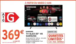 Intermarché Samsung tv qled 55'' 4k offre