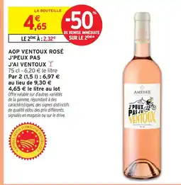 Intermarché Aop ventoux rosé j'peux pas j'ai ventoux offre