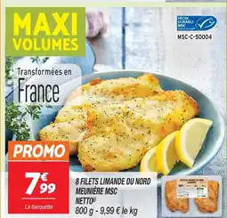 Netto Netto 8 filets limande du nord meunière msc offre