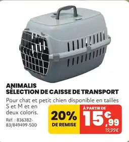 Animalis Animalis sélection de caisse de transport offre