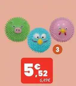 Animalis Croci balle en caoutchouc funny faces - 6,5cm offre