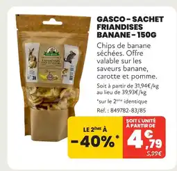 Animalis Gasco sachet friandises banane - 150g offre