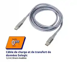 Action Câble de charge et de transfert de données sologic offre