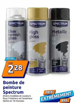 Action Bombe de peinture spectrum offre