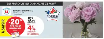 Bi1 Bouquet 5 pivoines u offre