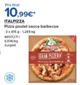 Costco ITALPIZZA Pizza poulet sauce barbecue offre