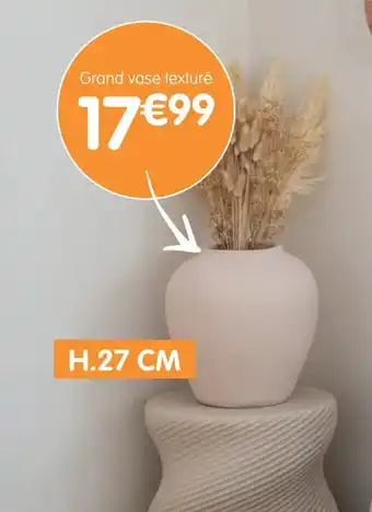 Grand vase texturé