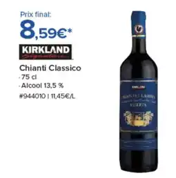 Costco KIRKLAND Chianti Classico offre