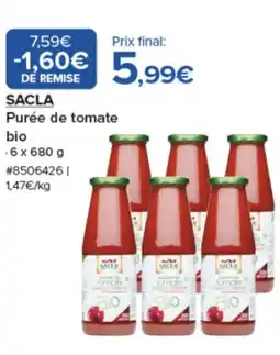 Costco SACLA Purée de tomate bio offre