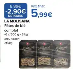 Costco LA MOLISANA Pâtes de blé complet offre