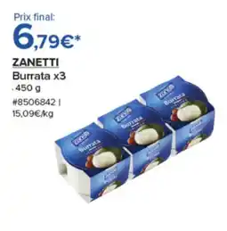 Costco ZANETTI Burrata x3 offre
