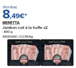 Costco BERETTA Jambon cuit à la truffe x2 offre