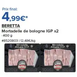 Costco BERETTA Mortadelle de bologne IGP x2 offre