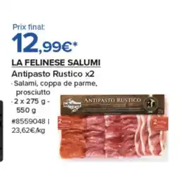 Costco LA FELINESE SALUMI Antipasto Rustico x2 offre