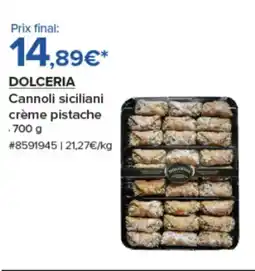 Costco DOLCERIA Cannoli siciliani crème pistache offre