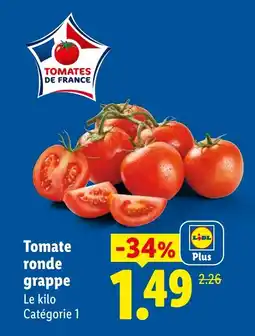 Lidl Tomate ronde grappe offre