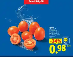 Lidl Tomate allongée offre