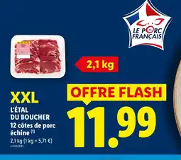 Lidl L'ÉTAL DU BOUCHER 12 côtes de porc échine offre