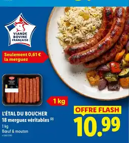 Lidl L'ÉTAL DU BOUCHER 18 merguez véritables offre