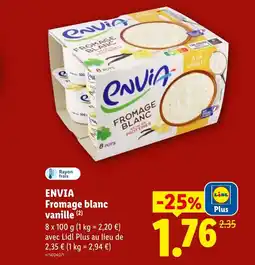 Lidl ENVIA Fromage blanc vanille offre