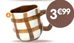 b&m Mug motif carreaux offre