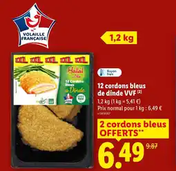 Lidl 12 cordons bleus de dinde VVF offre