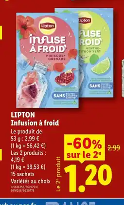 Lidl LIPTON Infusion à froid offre