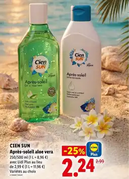 Lidl CIEN SUN Après-soleil aloe vera offre
