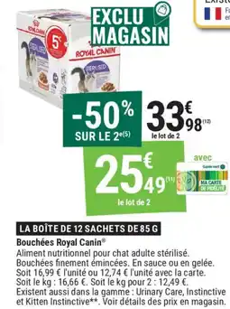 Gamm vert Bouchées royal canin offre