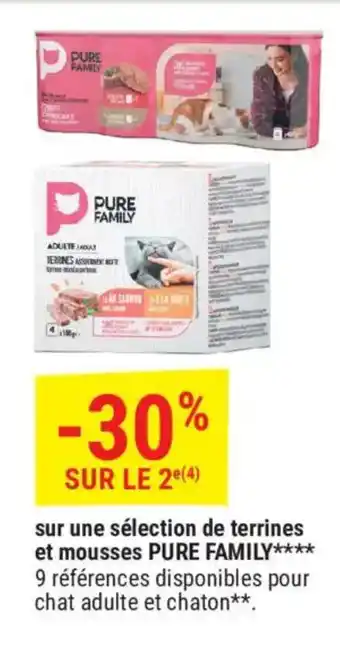 Sur une sélection de terrines et mousses pure family