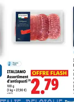Lidl ITALIAMO Assortiment d'antispasti offre