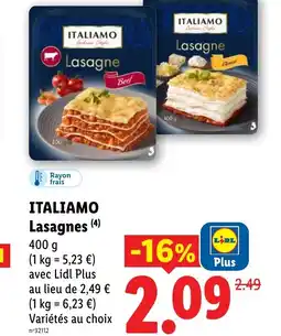 Lidl ITALIAMO Lasagnes offre