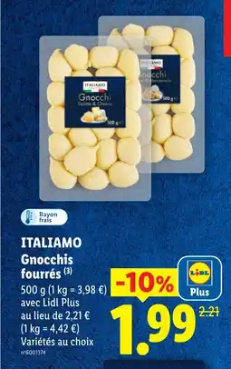 Lidl ITALIAMO Gnocchis fourrés offre