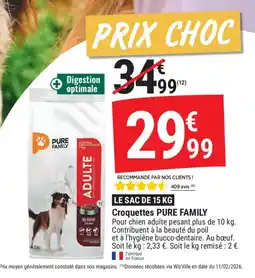 Gamm vert Croquettes pure family offre