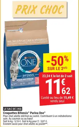 Gamm vert Croquettes bifensis purina one offre