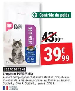 Gamm vert Croquettes PURE FAMILY offre