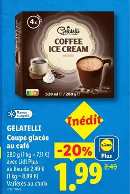 Lidl GELATELLI Coupe glacée au café offre