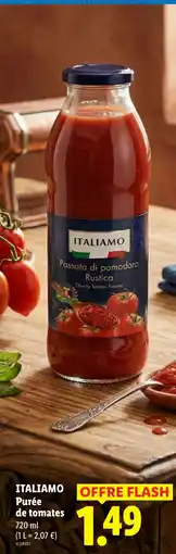 Lidl ITALIAMO Purée de tomates offre